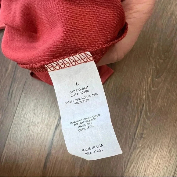 🆕 Green Envelope rust zipper shirt SZ LG - Picture 4 of 4